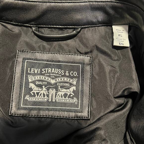 NWT Levi's Vegan Leather Coat Size XL - Picture 5 of 8